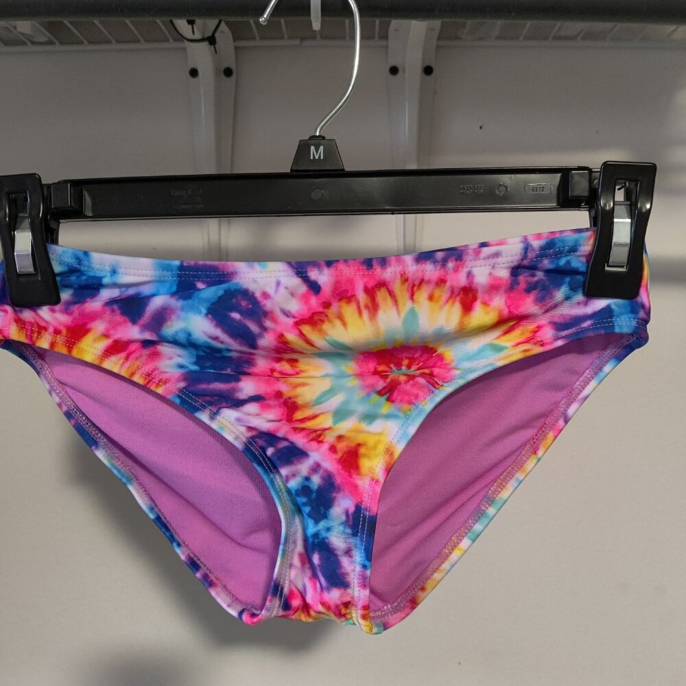 NWoT Breaking Waves Girls' Hipster Bikini Tie Dye Bottoms Size 12 $30 10HL159